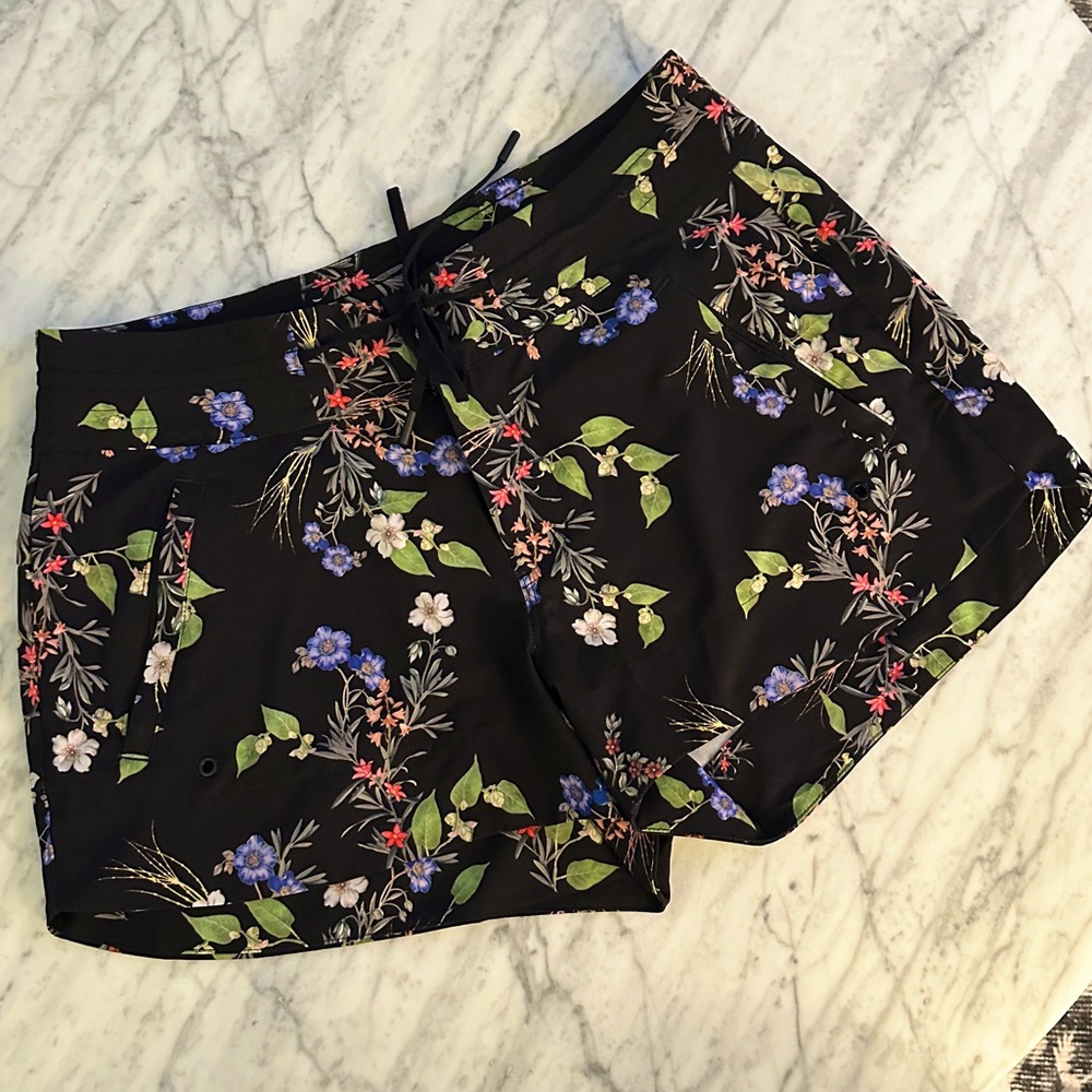 Athleta Floral Board Shorts, Size 2
